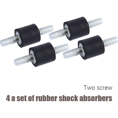 4pcs Supports d'Isolateur en Caoutchouc Supports d'Isolant Anti-vibration M3 8 x 8 en Caoutchouc Isolateur Anti-vibration Bobines Double avec Vis (1/5)