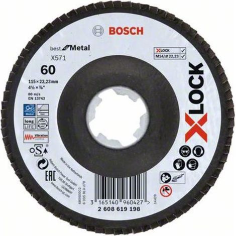 Bosch  PRO  X571  X-Lock  Disco  de  láminas  115  mm  G60  -  2608621764