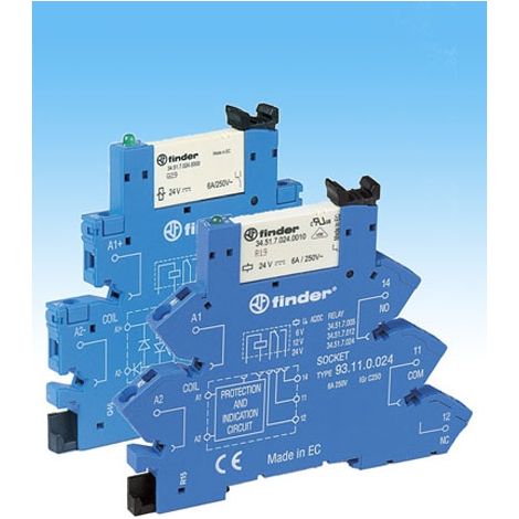 Relais finder 38.51.0.012.0060 12V AC/DC 6A compact