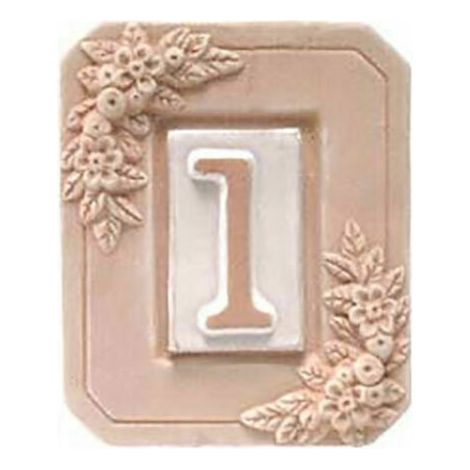 NUMERO CIVICO IN TERRACOTTA CORNICE PER NUMERO CIVICO 1 2 3 POSTI 00762V  P.NUMERO 1 POSTO (00764)
