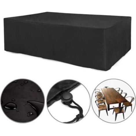 Housse de protection pour mobilier de jardin, housse pour table de jardin, bâche de protection imperméable et résistante en tissu Oxford 210D (115 × 115 × 74 cm) -- TRIMEC (1/4)