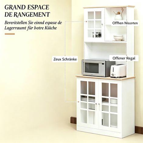Armoire de rangement haute, placard de rangement, meuble de cuisine, meuble d'appoint de cuisine (1/5)