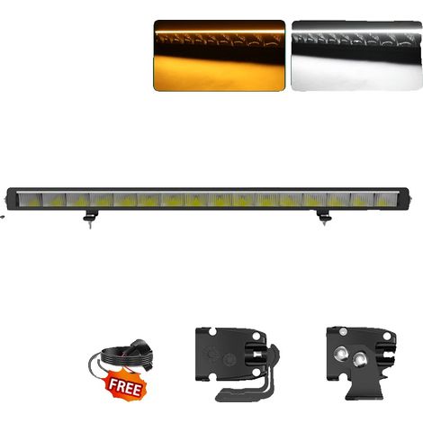 Barra de luz LED, haz combinado, carcasa de aleación de aluminio duradera, 32 pulgadas con cable. (1/2)