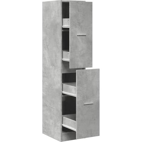 Maison Exclusive - Armadietto da Farmacia Grigio Cemento 30x41x144,5 cm Truciolato