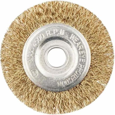 Rundbürste Stein 75 mm gold Metall 4500 U min