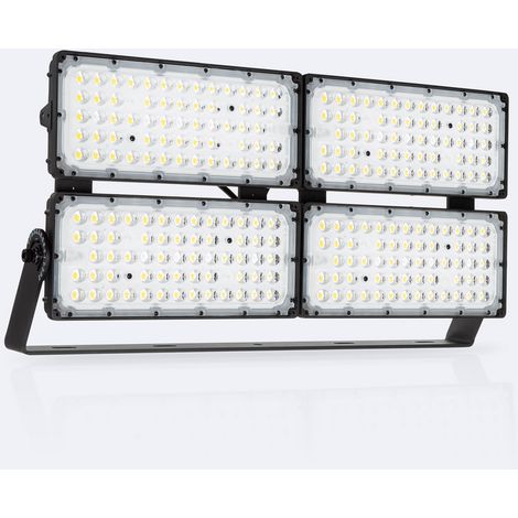 Foco Proyector LED 800W Stadium 160 lm/W IP66  Regulable 0-10V Horizontal 3000K 90º Blanco Cálido