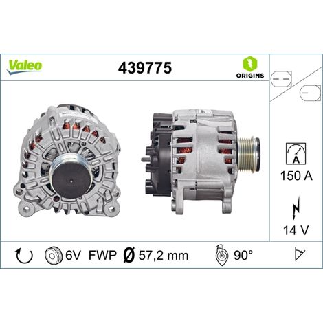 Alternateur Valeo 439775 AUDI 059903016F 059903016FX 059903016J 059903016JX