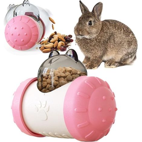 Balles de friandises interactives pour lapins, roulez et poussez, à utiliser avec des carottes en dés, des herbes séchées ou des fruits secs, balles de friandises pour lapins, cochons d'Inde, chinchil