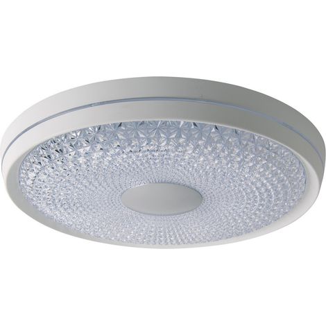 Naeve BOISE Plafonnier LED décoratif à intensité variable, blanc 3 000-6 500 K, télécommande