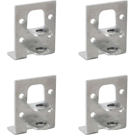 Cyclingcolors – Ferrure d'assemblage universelle 4x – Équerre support pied – Longueur 51mm – Largeur 40mm – Entraxes 18mm – Fixation meuble réglable (1/2)