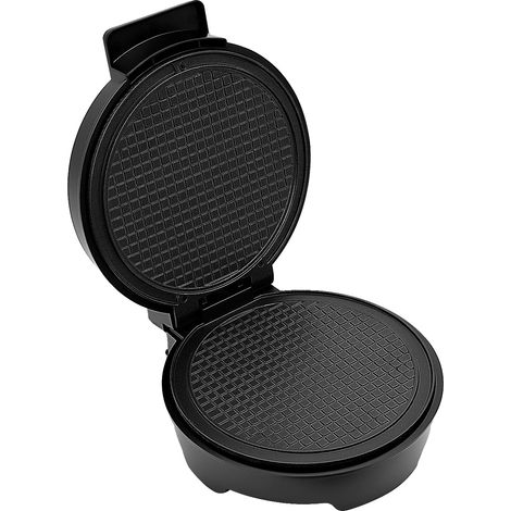 Máquina para hacer conos de helado, calentamiento por ambos lados, diseño antiadherente, color negro. (1/2)