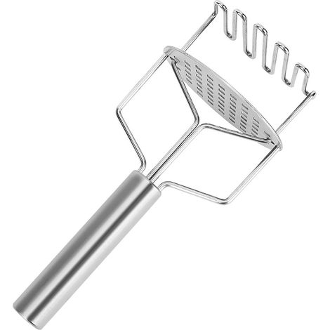 Presse-purée de cuisine en acier inoxydable durable à double couche, écrase-purée, appareil à purée de pommes de terre (1/5)