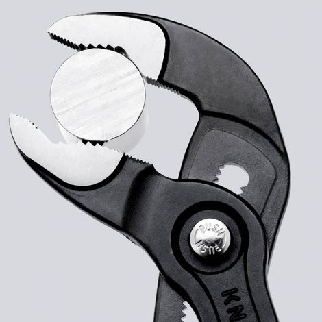 KNIPEX 87 02 250 Cobra® Pince multiprise de pointe avec gaines bi-matière minces grise atramentisée 250 mm