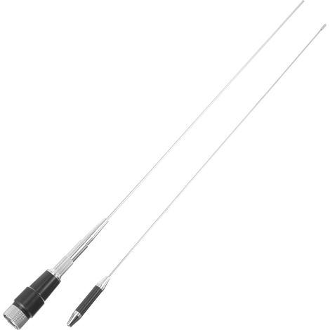 Antenne Fouet CB 26-28 MHz Rétractable Argenté pour Radio Marine Plastique et Métal, Compatible Radios 27 Mhz et Cb Portatives, Format Pliable, Usage Bateau (1/5)
