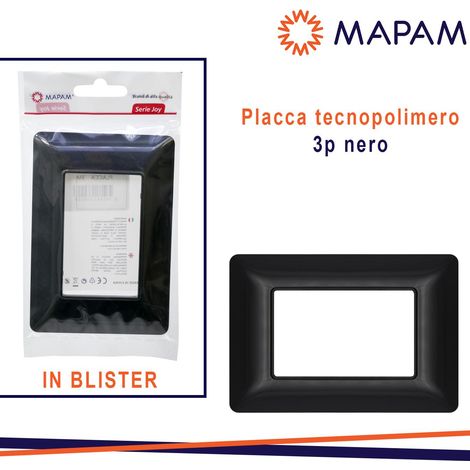 PLACCA 8003-10 3P NERO BISTR T3 JOY IN BLISTER
