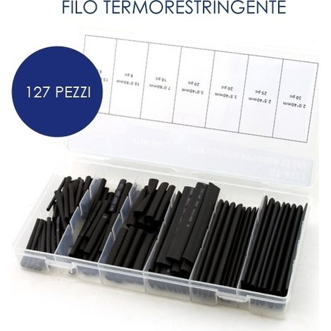 Filo/Guaina termorestringente in sezioni per cavi elettrici 127 pezzi
