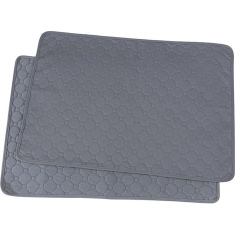 Ensemble de 2 absorbant d'hygiène tapis, 60 x 45 cm, Avec imperméable et absorbant de la couche, anti-dérapant, Réutilisable et