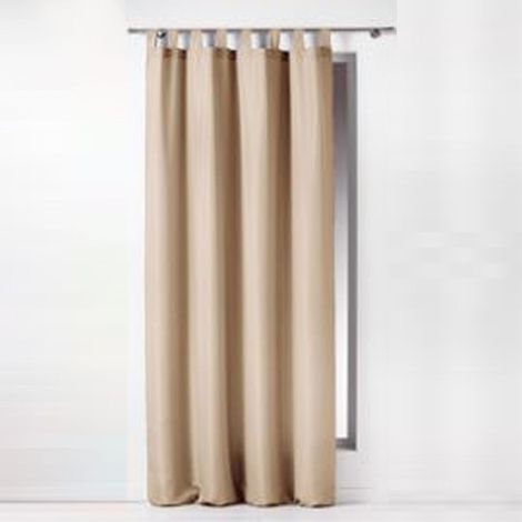 Paris Prix – Rideau à passants lin 140x260cm – Rideau uni – Fixation à passants – Poids 0,640kg