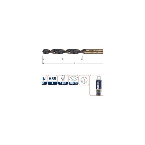 Broca helicoidal trotec hss spiral drill bit 5 mm metal