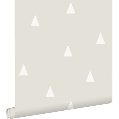 papier peint petits triangles graphiques gris clair - ESTAhome (1/5)