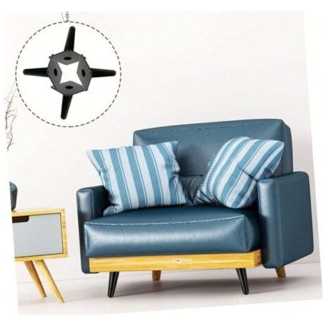 4pcs Oblique Tapered Furniture Legs with Screws and Plastic Rubber Heads for Sofa, Coffee Table, Cabinet, Bedside Table, etc. (1/4)