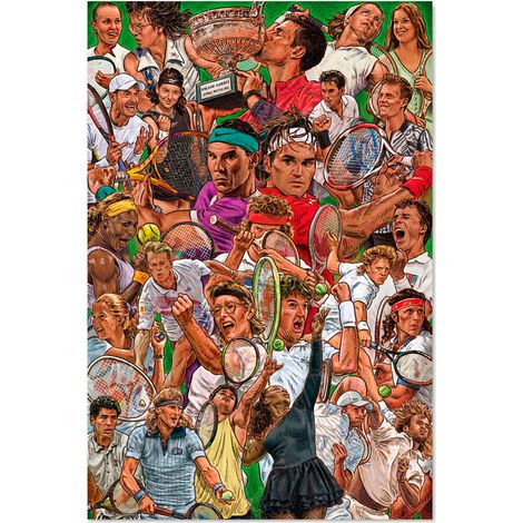 POSTER 61 X 91 CM TENISTAS DE LEYENDA