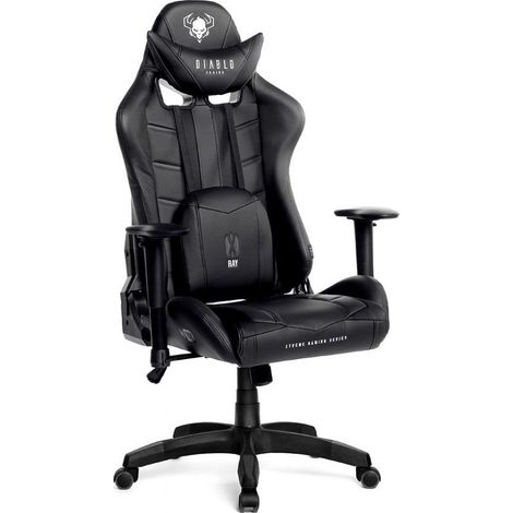 Fauteuil DIABLO CHAIRS taille normale noir et gris X-Ray (1/2)