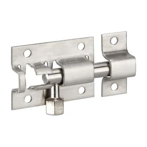 Türschloss, Riegel PENE rund Edelstahl vernickelt, 38mm