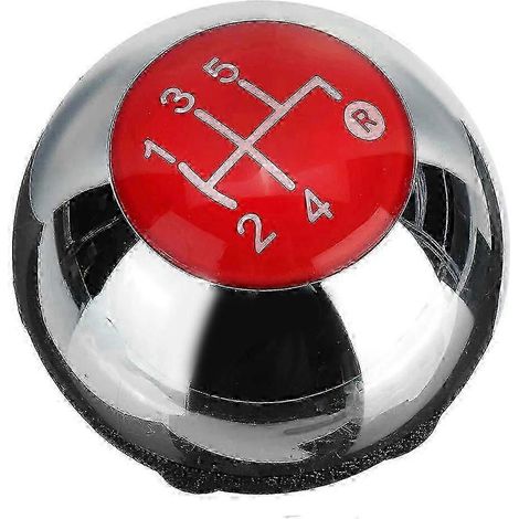 Compatible avec les modèles 500 de 2012 à 2018, transmission manuelle à 5 vitesses, pommeau de levier de vitesses SP chromé rouge. (1/5)