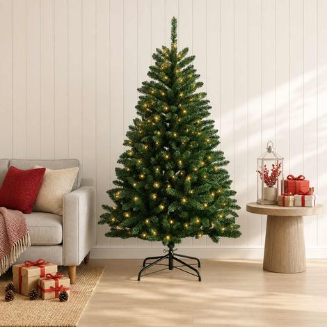vidaXL Árbol de Navidad artificial con ramas articuladas 150 cm (1/5)