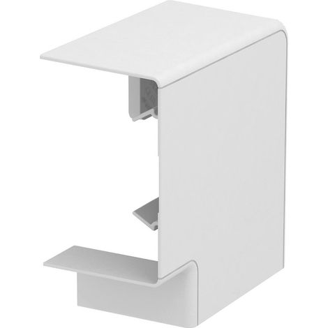 OBO Bettermann Ángulo plano Pieza moldeada de caperuza 70x110mm Policarbonato/Acrilonitrilo-Butadieno-Estireno blanco puro RAL 9010, 6274220
