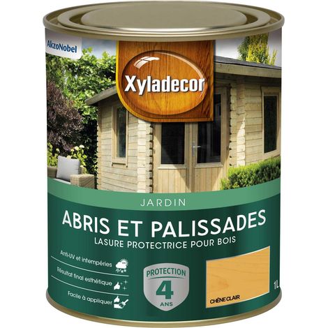 Lasure protectrice pour bois extérieur - Abris et Palissades - aspect mat chêne clair 1 L - Xyladecor