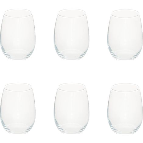 Lot de 6 Gobelets Bas en Verre "Niceau" 44cl Transparent