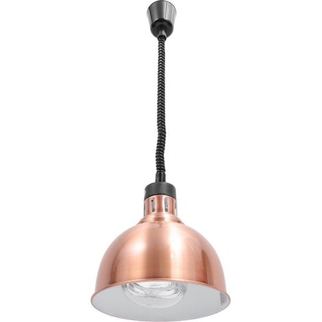 Lampe chauffante télescopique isotherme pour aliments, lustre en cuivre rouge, chauffe-plats pour barbecue et cuisine, 120 V (1/5)