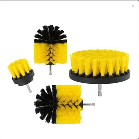Set di 3/4/5 punte da trapano, utensili e spazzola elettrica per la pulizia della vasca da bagno - (Colore: 4 pezzi A)