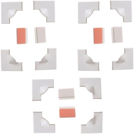QORVA-Bandes magnétiques pour fenêtre - Fixations autocollantes - 12 poignées d'angle, 6 clips coupe-vent pour des réparations sans couture, écran de fenêtre à faire soi-même