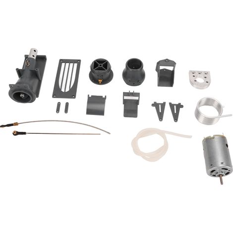 Ensemble de pompe à jet propulseur gris pour bateau RC, propulseur de 26 mm avec moteur à balais 540 et tube de radiateur pour conversion (1/5)