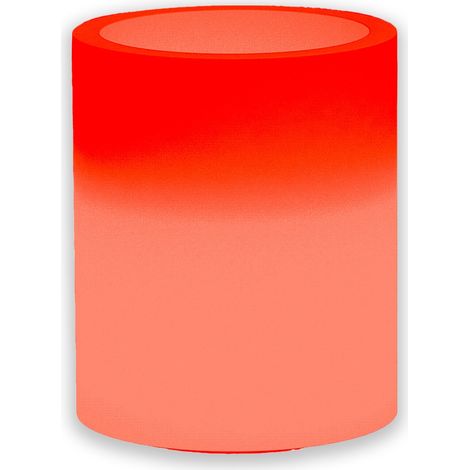 Runde, leuchtende Vase Venusio Bright mit Dekoration mit LED für den Außenbereich 'Made in Italy -Rot / Mit Kabel (1/5)