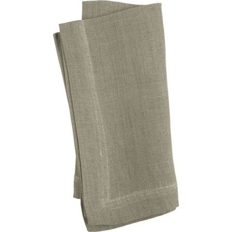 Serviettes en tissu - Oeko Tex - Vert Kaki - 42 x 42 cm - 100% coton - Lot de 2 pcs