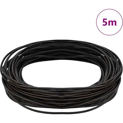 Leder Schnur Dunkelbraun Ø1 mm x 5 m Leder vidaXL (1/5)