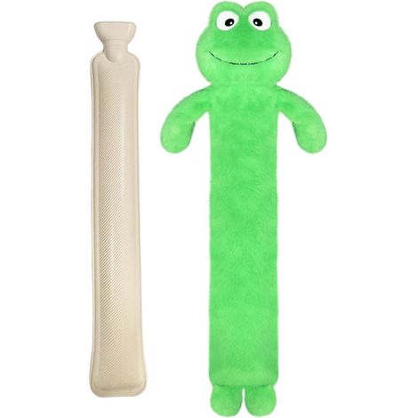 Wärmflasche 2L Bezug Abnehmbar Waschbar Plüsch Bär Kinder Frosch (1/5)