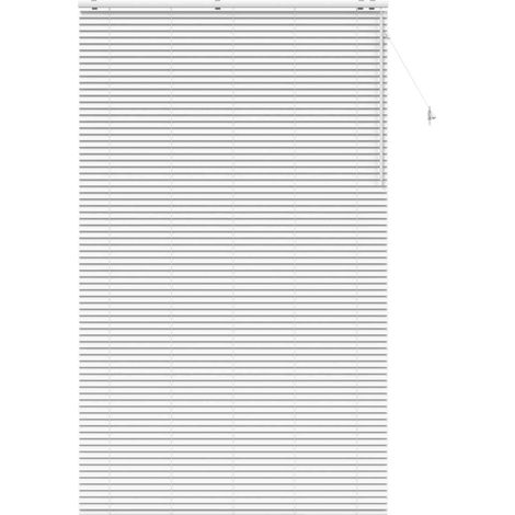 vidaXL Venetian Blind White 155 x 250 cm 35 mm Solid Paulownia Wood