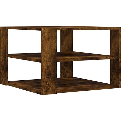 Maison Exclusive - Couchtisch Räuchereiche 58x58x40 cm Holzwerkst