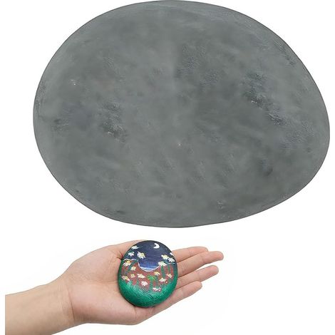 1 Pièce - Galet Plat Naturel à Peindre, Pierre pour Peinture Créative et Loisirs DIY, Idéal pour Création de Galets Peints, Décoration pour Aquarium, Jardin et Intérieur (1/5)