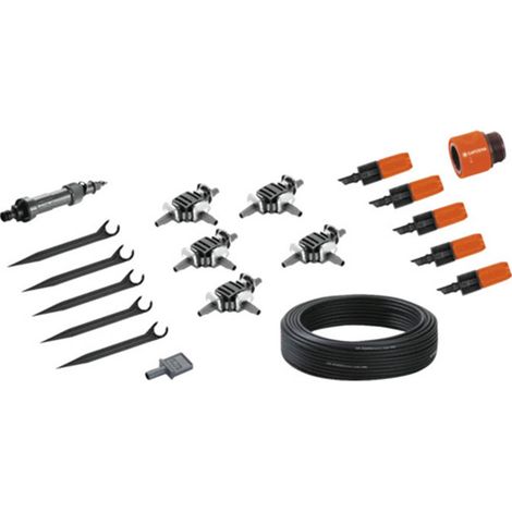 Gardena – Kit d'arrosage Micro Drip System pour plantes en pots – Arrosage goutte-à-goutte 10m – 5 goutteurs réglables 0-10 l/h – Installation rapide