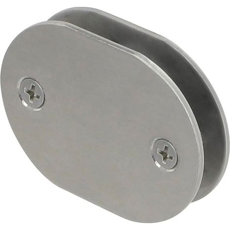 Plaque de connexion - Pour panneau d'épaisseur maxi : 10 mm - Décor : Satiné - Epaisseur : 2 mm - Hauteur : 50 mm - Largeur : 67 mm - Matériau : Inox 304 - ITAR (1/2)