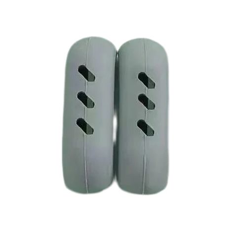 2 PCS Funda de silicona para mango de sartén, protección anti-escaldaduras contra vapor, soporte para mango de olla, funda antideslizante, utensilios de cocina, 2 piezas, gris (1/4)