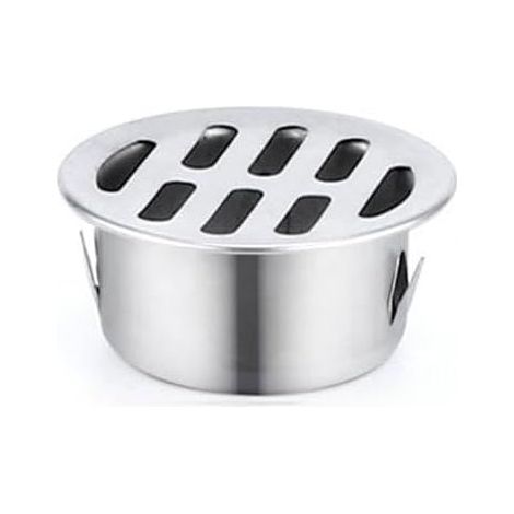 Siphon De Sol Rond en Acier Inoxydable, Grille De Goutte, Filtre Anti-Encrassement, Outils De Maison pour Balcon, Cour,Siphon De Sol pour Toit, Terrasse, Jardin ExtéRieur (ø 50 mm) (1/4)