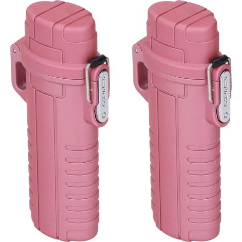 Boîte de Rangement 2pcs Étanche Plastique Tube Compact Rose Foncé pour Camping Voyage Extérieur (1/4)