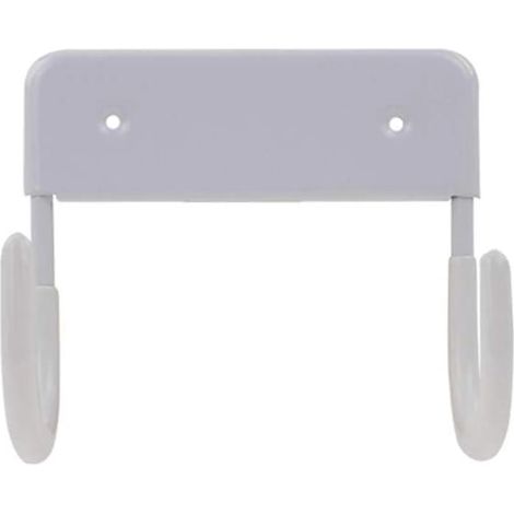 Soporte de pared para tabla de planchar, estante de almacenamiento para tabla de planchar, estante de almacenamiento de pared para lavandería, juego de dos piezas (blanco, gris plateado). (1/2)